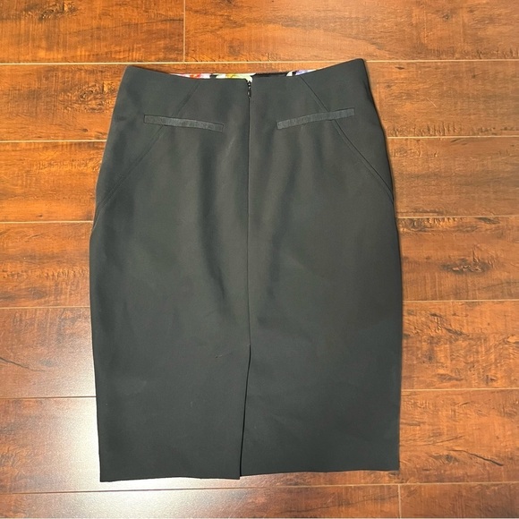 TED BAKER London Pencil Skirt Black Designer Size 2 US Size 6 - Picture 3 of 16